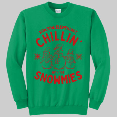 Adult Crewneck - Winter Holidays - Chillin' - Red Thumbnail