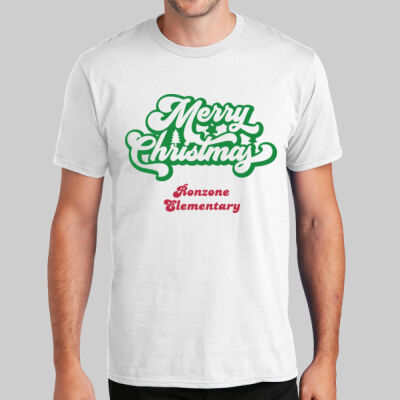 Adult T-Shirt - Winter Holidays - Merry Christmas - Green & Red Thumbnail